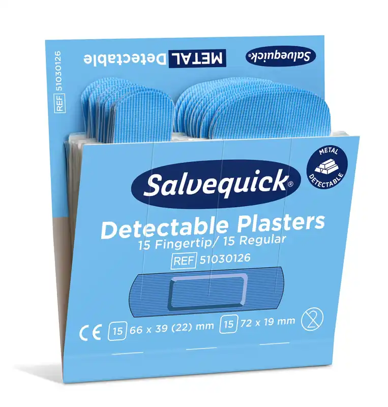 Utförsäljning FINGERTIP NORMAL BLUE DETECTABLE 30-PACK REFILL