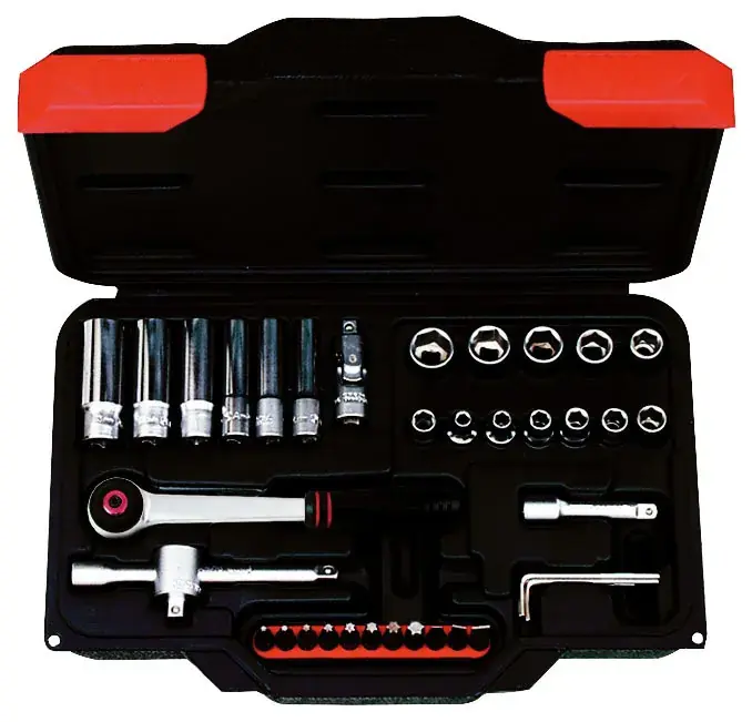 Billig HYLSNYCKELSATS 1/4" 38 DEL