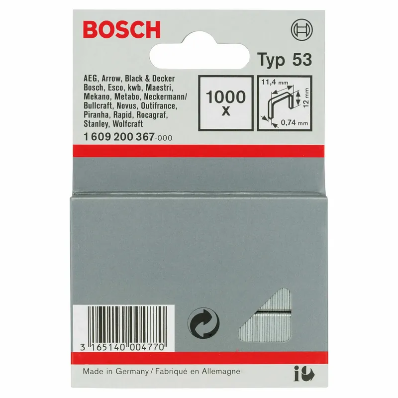 KLAMMER TYP 53 8MM(1000) Rabatter