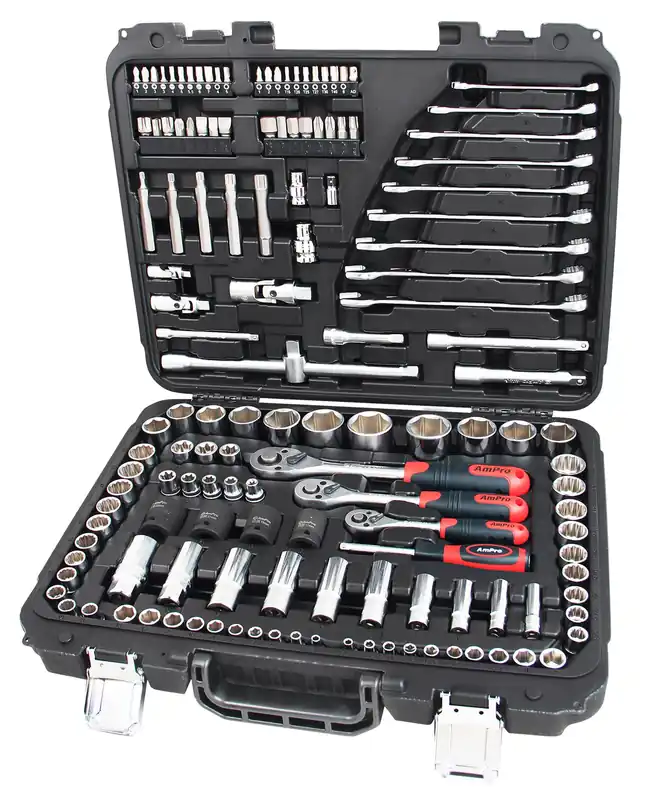 Snabb leverans HYLSNYCKELSATS 1/4, 3/8", 1/2" 141DEL