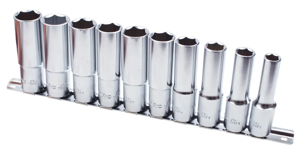Premium HYLSSATS 1/2" LÅNG 10 DELAR