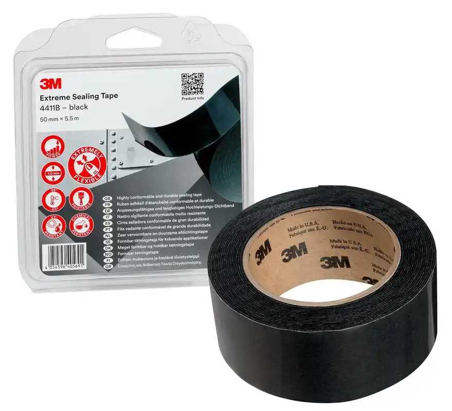 3M EXTREME SEALING TAPE 4411B SVART 50MMX5,5M 1,0MM Rabatt