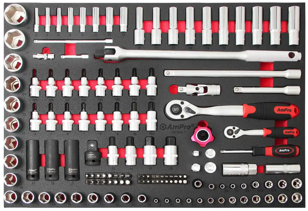 HYLSNYCKELSET 1/4" 1/2", 137 DELAR EVA Nedsatt pris
