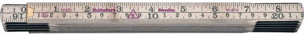 Kundfavorit MÅTTSTOCK 2 M TRÄ TUM/MM