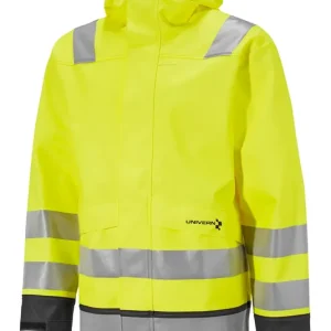 REGNJACKA FLAMSKYDDAD PU VARSEL VESTNES 97150 GUL Nyhet