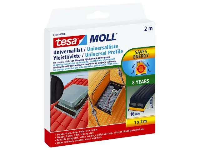 TÄTNINGSLIST U 5910 16X8MMX2M Trygg betalning