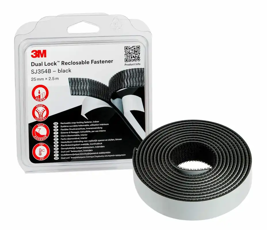 Erbjudandepris SNABBLÅS SVART 3M DUAL-L 25MMX2,5M