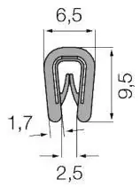 Endast denna vecka KANTLIST PVC 6,5X9,5MM