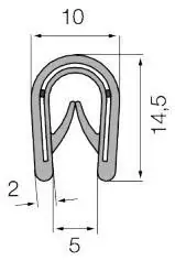 Sista chansen KANTLIST PVC 10X14,5MM