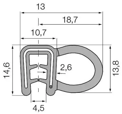 KANTL.EPDM 24X14,6mm Expressleverans