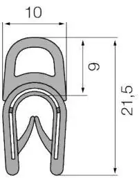 KANTL. PVC EPDM 10X21,5MM Nyhet