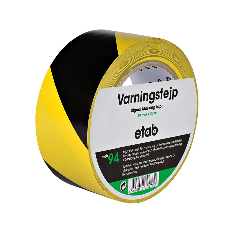 Lågt pris VARNINGSTEJP GUL/SV 50MMX33M
