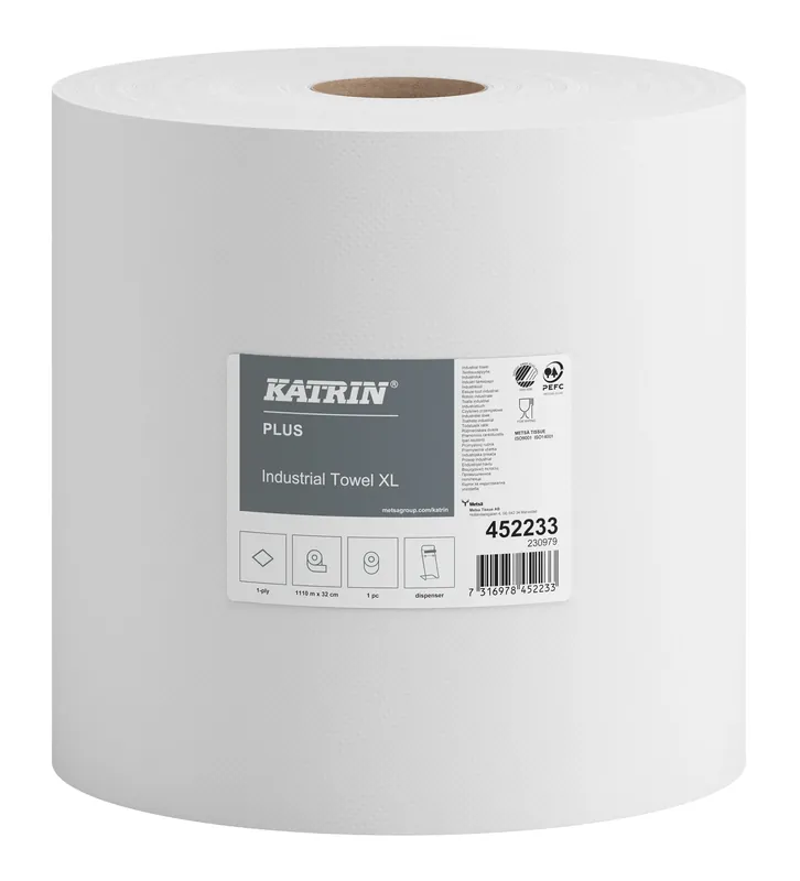 Beställ idag TORKPAPPER RULLE PLUS XL VIT 1110M