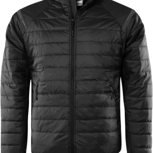 GREEN QUILTED JACKET SVART 410 Billig
