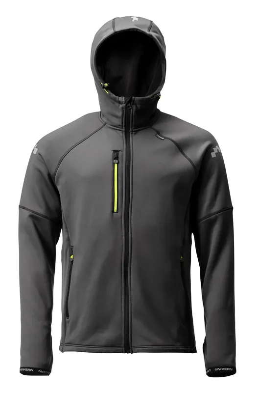 FLEECEJACKA STRETCH HOODIE MANDAL 98123 GRÅ Premium