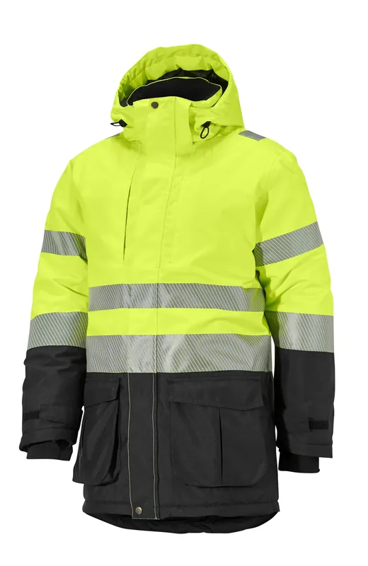 Beställ nu VINTERPARKAS VARSEL ESSENTIAL G307 GUL/SVART