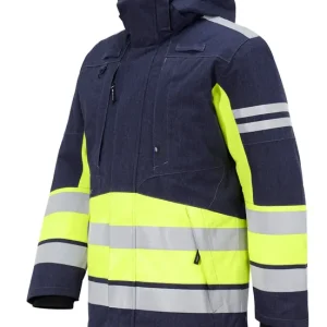 Nyhet VINTERPARKAS INHERENT VARSEL PARVOTEX 793-1 MARIN/GUL