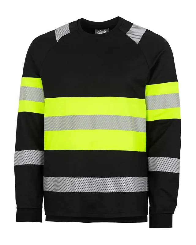 Billigare LÅNGÄRMAD T-SHIRT VARSEL ESSENTIAL G114 SVART/GUL
