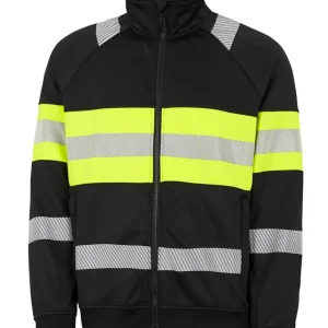 Lågt pris SWEATSHIRT FULLZIP VARSEL ESSENTIAL G219 SVART/GUL