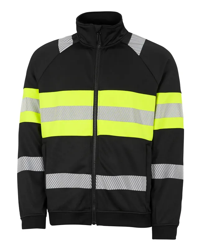 Lågt pris SWEATSHIRT FULLZIP VARSEL ESSENTIAL G219 SVART/GUL